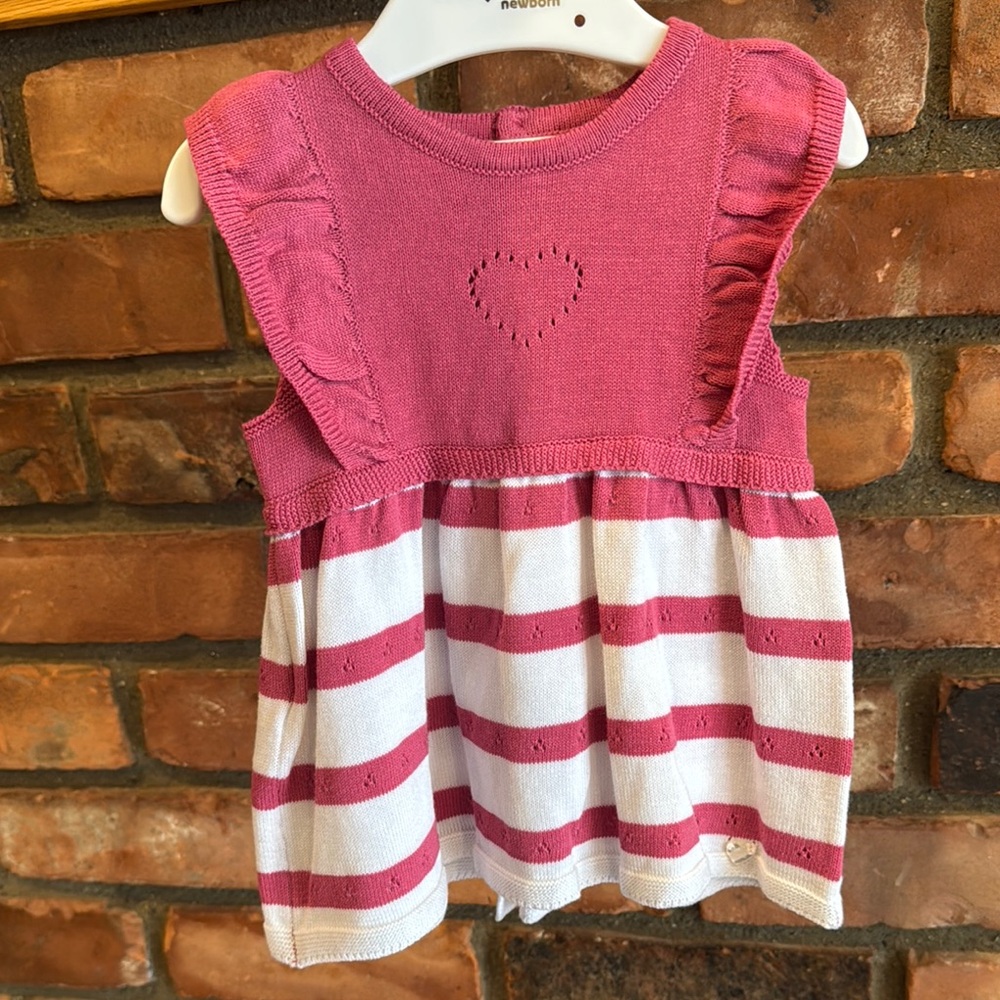 Mayoral Pink and White Blouse with Ruffle Sleeves